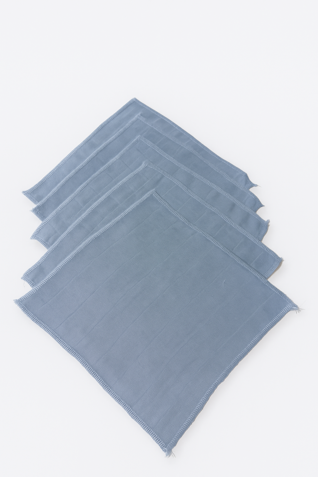Bebe Mavisi Müslin Ağız Silme Mendili 5'li - %100 Pamuk