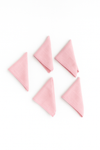 Pembe Müslin Ağız Silme Mendili 5'li - %100 Pamuk